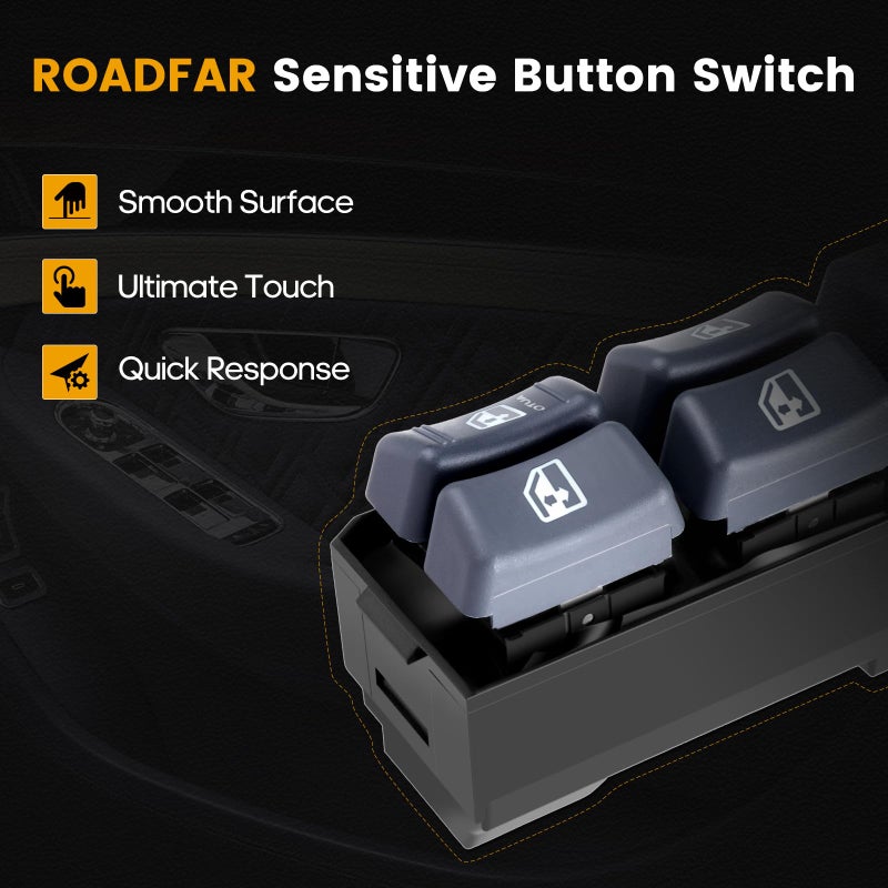 ROADFAR Window Switch Power Window Switch Master Control Power Window Switch Front Driver Side Replacement Parts fits for 1999-2000 Cadillac 1995-2005 for Chevrolet 1995-2004 GMC 15151360 - Image 4